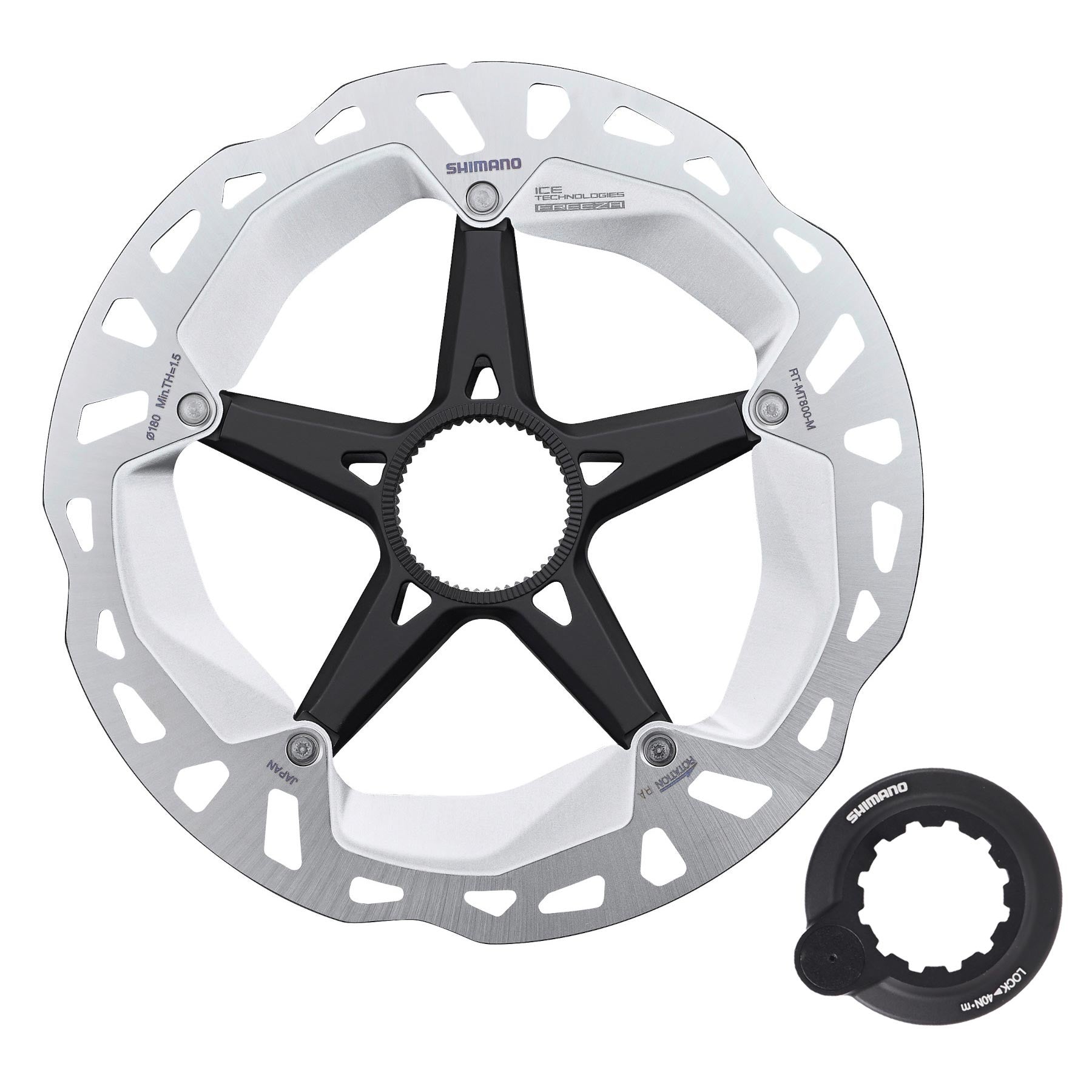 SHIMANO Disco freno RT-MT800 Ice-Tech Centerlock Interno (con magnete)