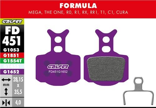 GALFER Bike Pastiglie Formula R - Mega - The one - r1 - RX - Cura Mescola E-Bike