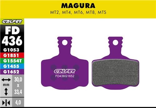 GALFER Bike Pastiglie Magura MT2-4-6-8-S Mescola E-Bike