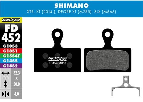 GALFER Bike Pastiglie Shimano XTR, XT, SLX Mescola Performance