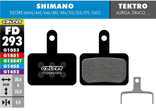GALFER Bike Pastiglie Shimano Deore Mescola Performance