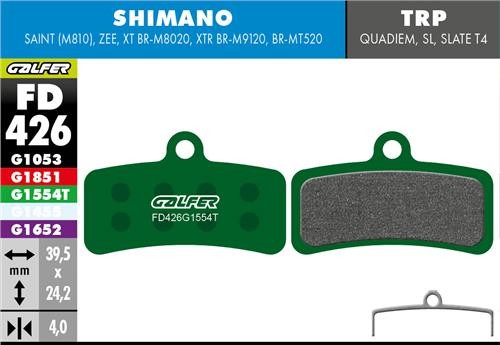 GALFER Bike Pastiglie Shimano Saint - Zee - XT - XTR Mescola Pro