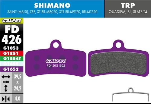 GALFER Bike Pastiglie Shimano Saint - Zee - XT - XTR Mescola E-Bike