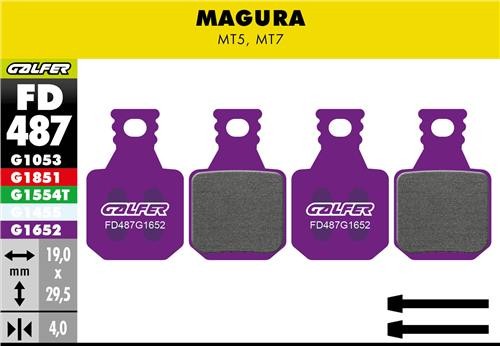 GALFER Bike Pastiglie Magura MT5-7 Mescola E-Bike