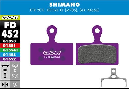 GALFER Bike Pastiglie Shimano XTR, XT, SLX Mescola E-Bike