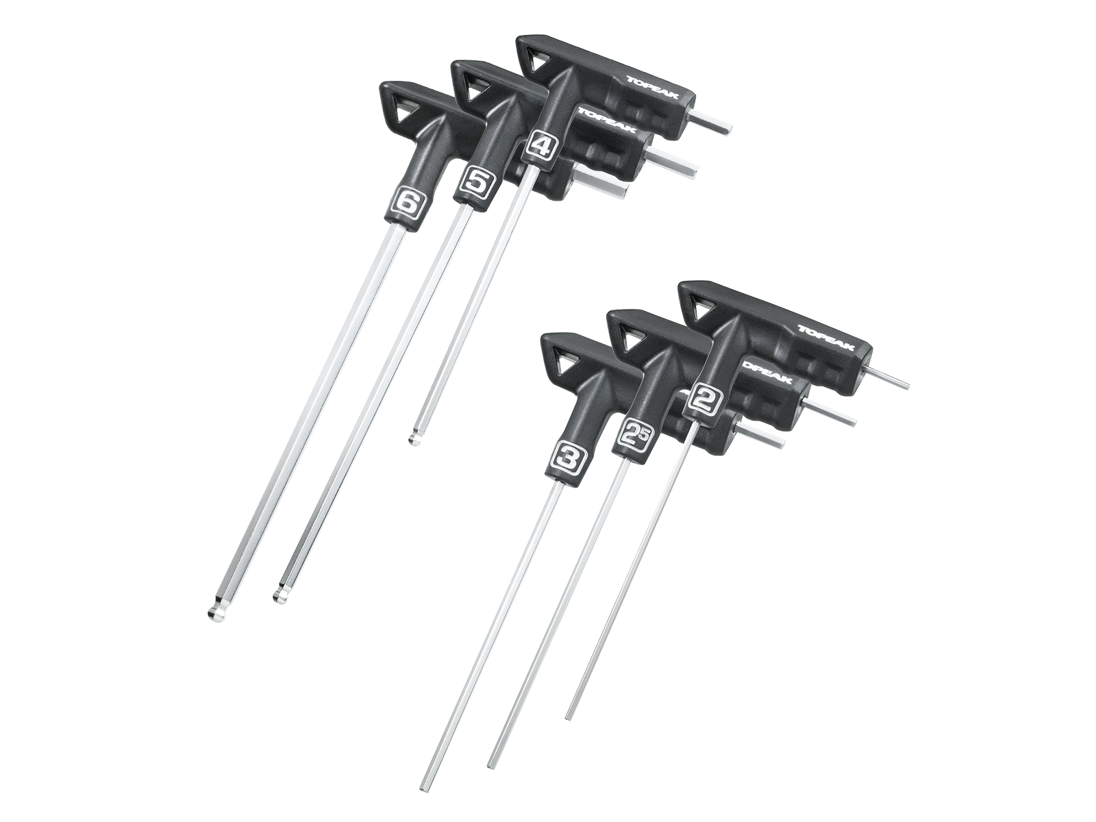 TOPEAK Set Chiavi Esagonali a T DuoHex 2 / 2.5 / 3 / 4 / 5 / 6 mm